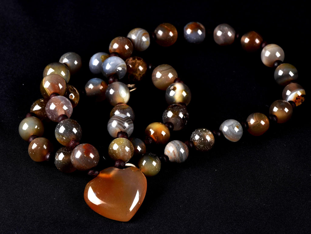 old rare Mystic Sulemani  bhaisajyaguru soloman bead 21 inch necklace  shaman protection reach patina  # 7993