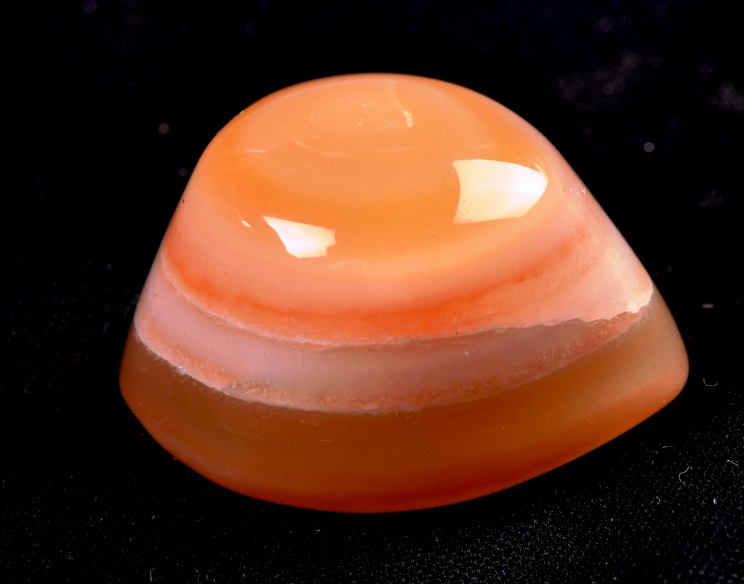 Rare Mystic Sulemani  pink Carnelian natural  ''evil eye'' # 7273