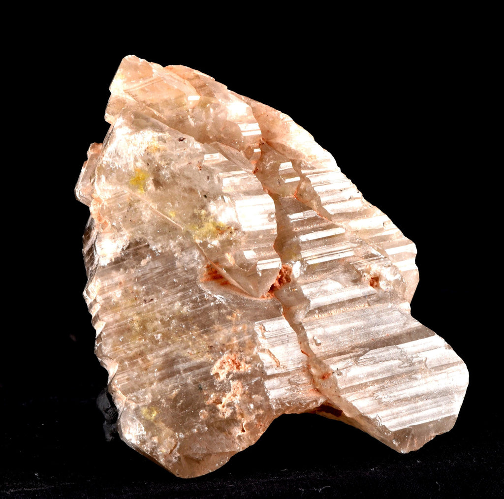 Himalayan Scalar space ship ice quartz gwindel manifestation  trigonic markings and rainbows, deep striated, doorways golden healer #7912