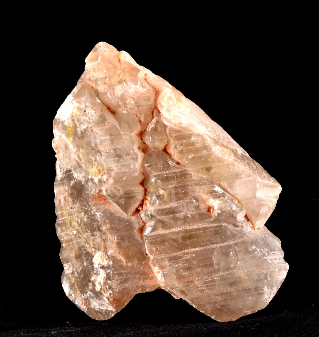 Himalayan Scalar space ship ice quartz gwindel manifestation  trigonic markings and rainbows, deep striated, doorways golden healer #7912