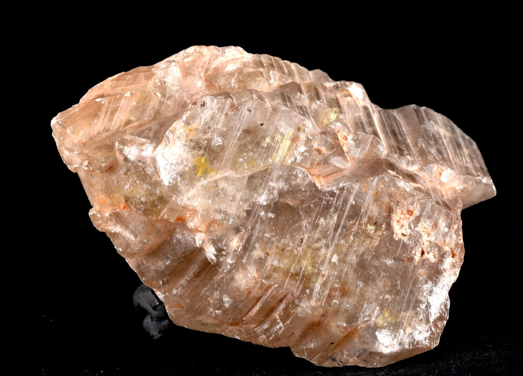 Himalayan Scalar space ship ice quartz gwindel manifestation  trigonic markings and rainbows, deep striated, doorways golden healer #7912