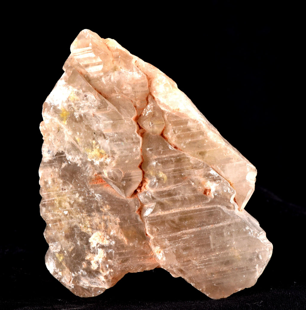 Himalayan Scalar space ship ice quartz gwindel manifestation  trigonic markings and rainbows, deep striated, doorways golden healer #7912