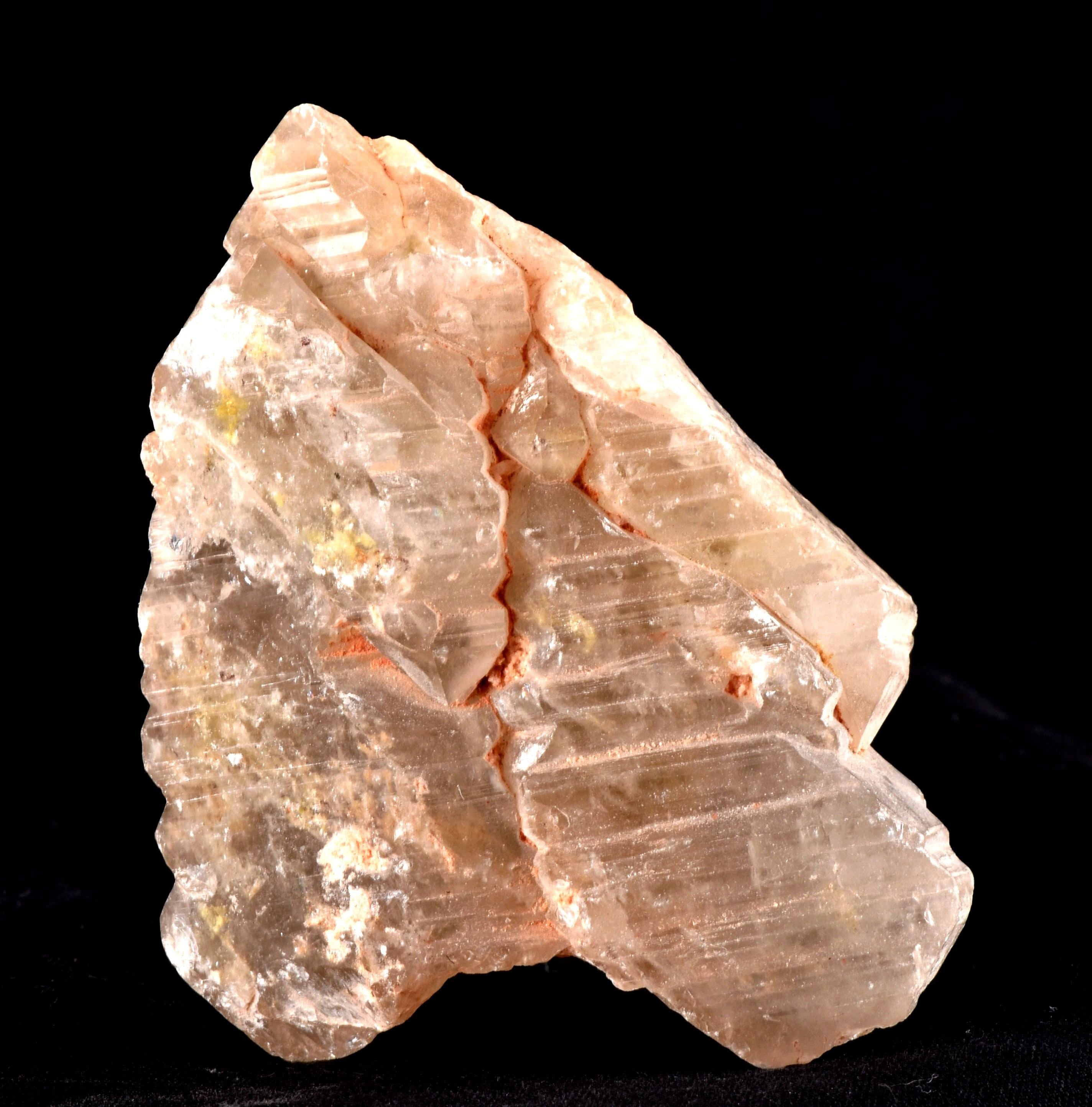 Himalayan Scalar space ship ice quartz gwindel manifestation  trigonic markings and rainbows, deep striated, doorways golden healer #7912