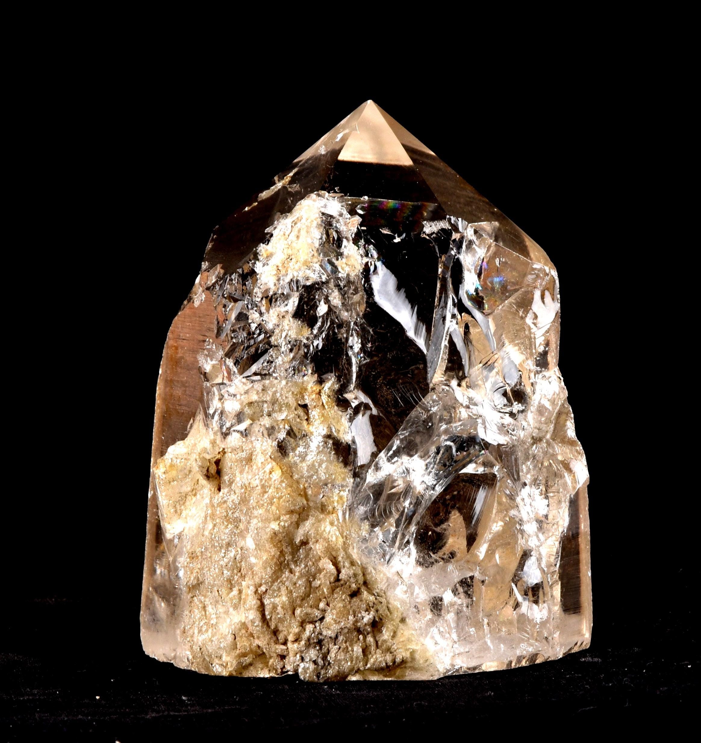 Himalayan smoky bernacle quartz  rainbow genrator with devic windows ancient  wisdom.#7913