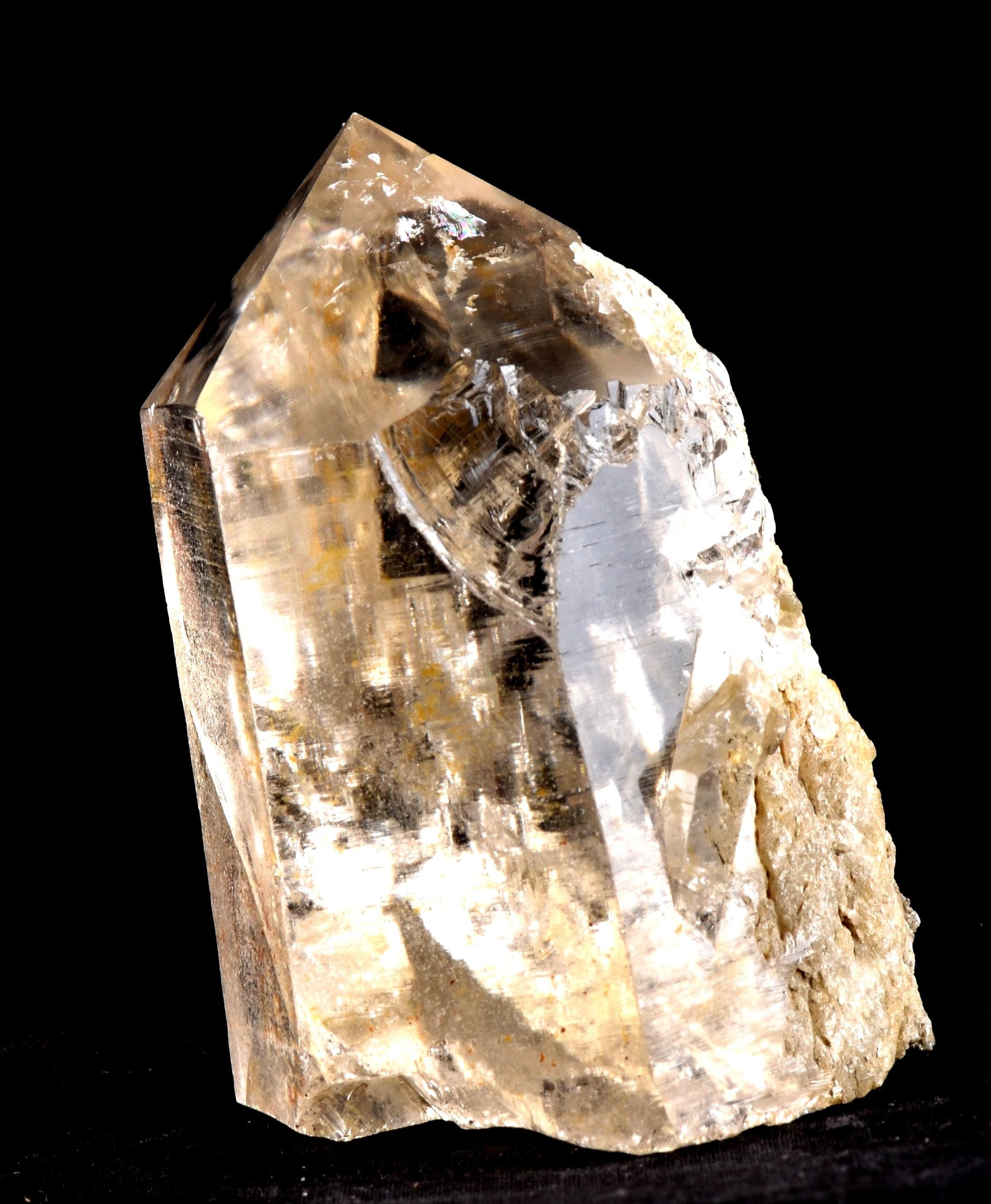 Himalayan smoky bernacle quartz  rainbow genrator with devic windows ancient  wisdom.#7913