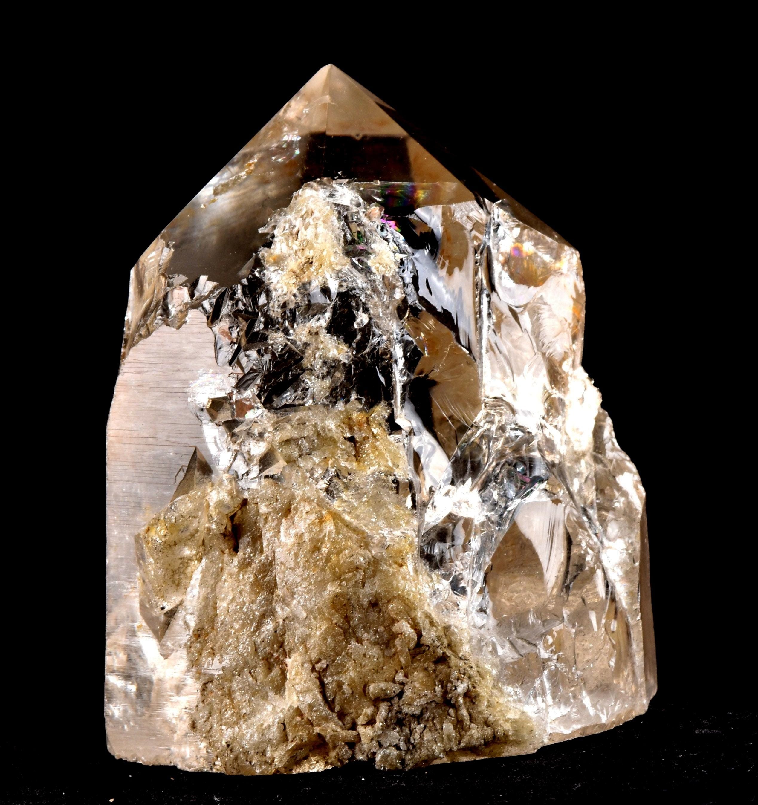 Himalayan smoky bernacle quartz  rainbow genrator with devic windows ancient  wisdom.#7913