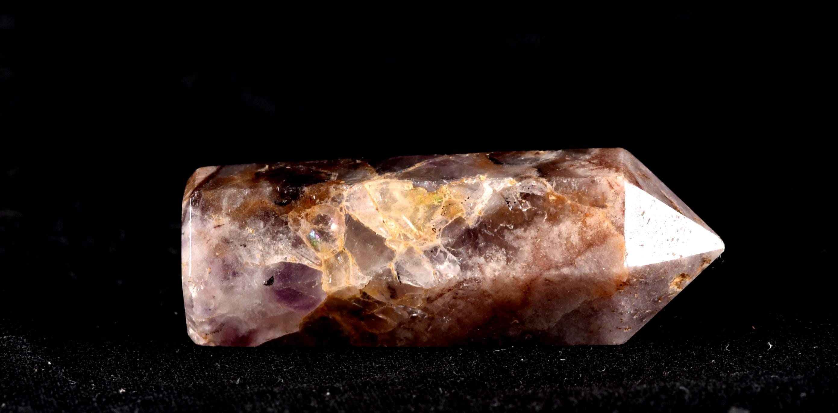 Super seven Melody stone 7 chevron pocket obelisk crystal healing reiki chakra psychic abilities spiritual elevation #6646