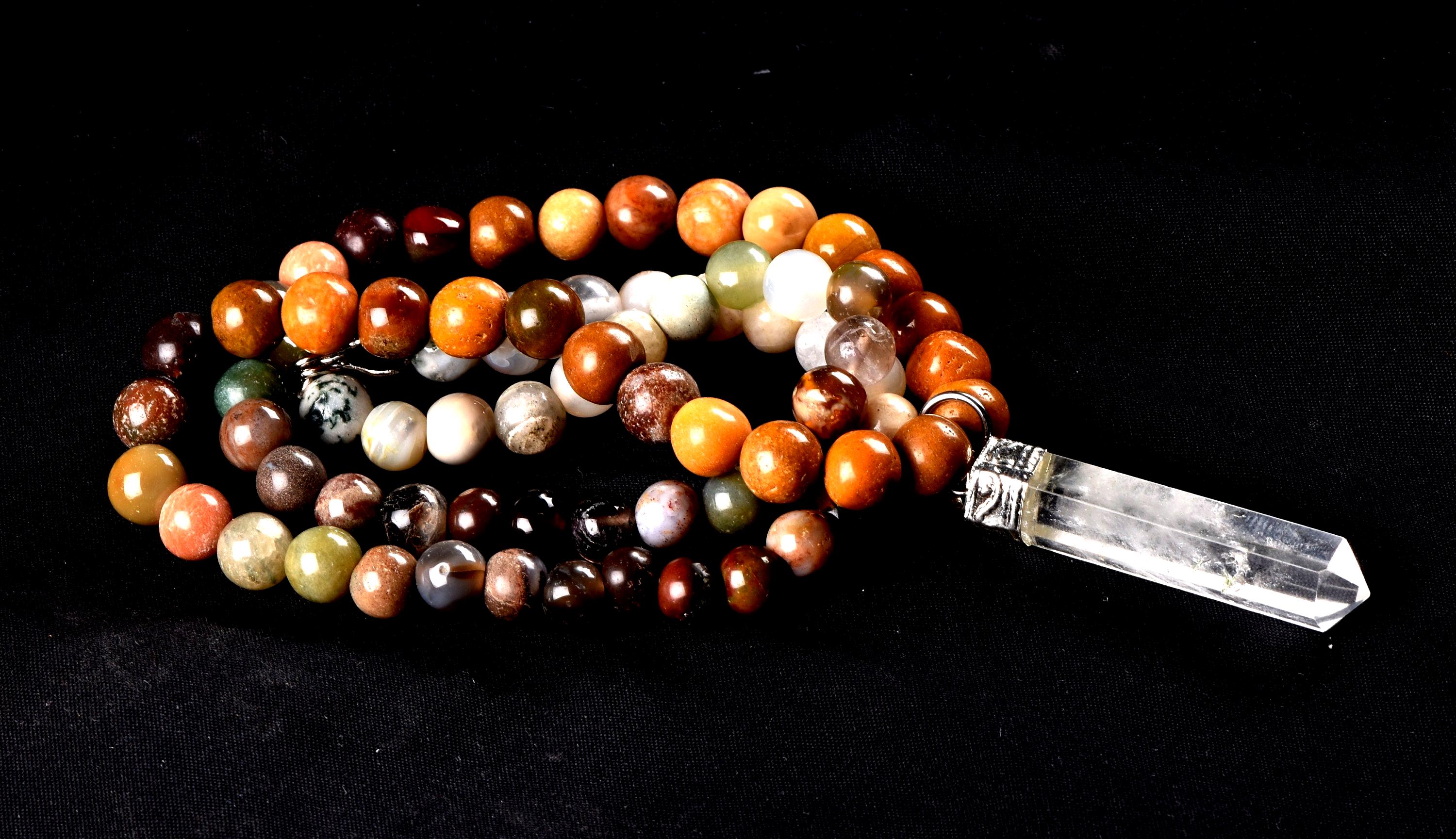 Red jasper green aventurian,golden healer  necklace with satyaloka satyamani pendant, transmuting emotional, mental and physical pain #6617