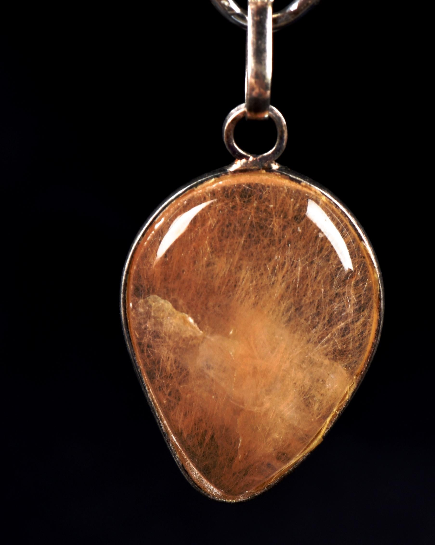 Golden  rutile  mystic pendant cleans aura,scrying,spiritual inspiration   #7949