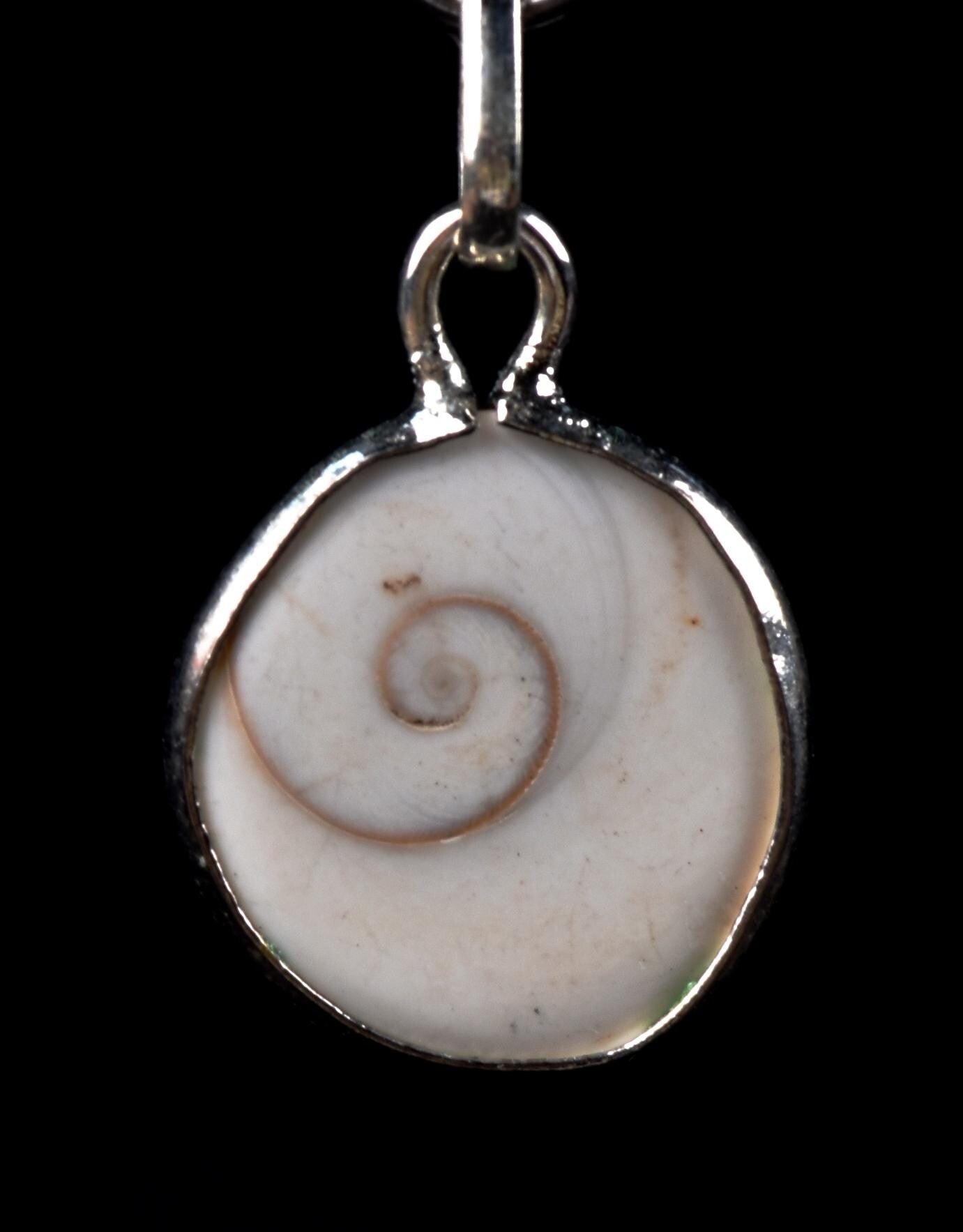 gomati chakra ''shivas third eye'' sterling silver  pendant  #7951