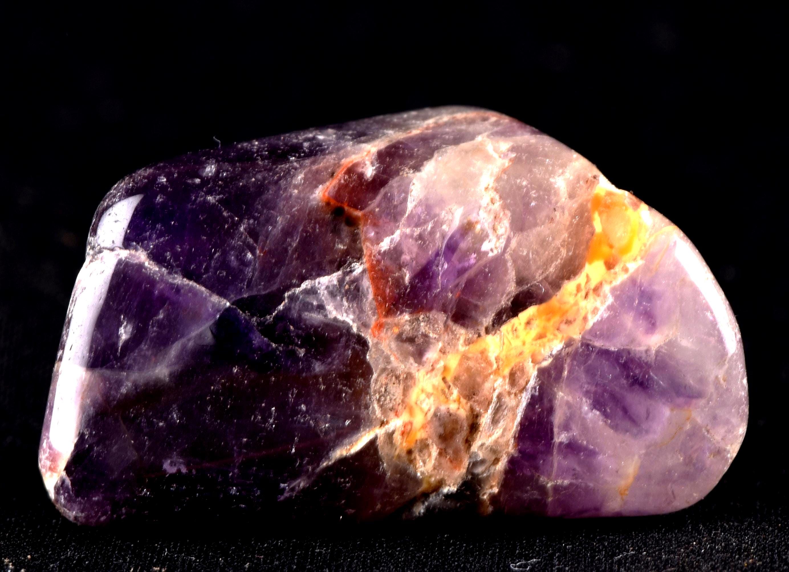 Super seven Melody stone 7 chevron pocket tumble crystal healing reiki chakra psychic abilities spiritual elevation #7195
