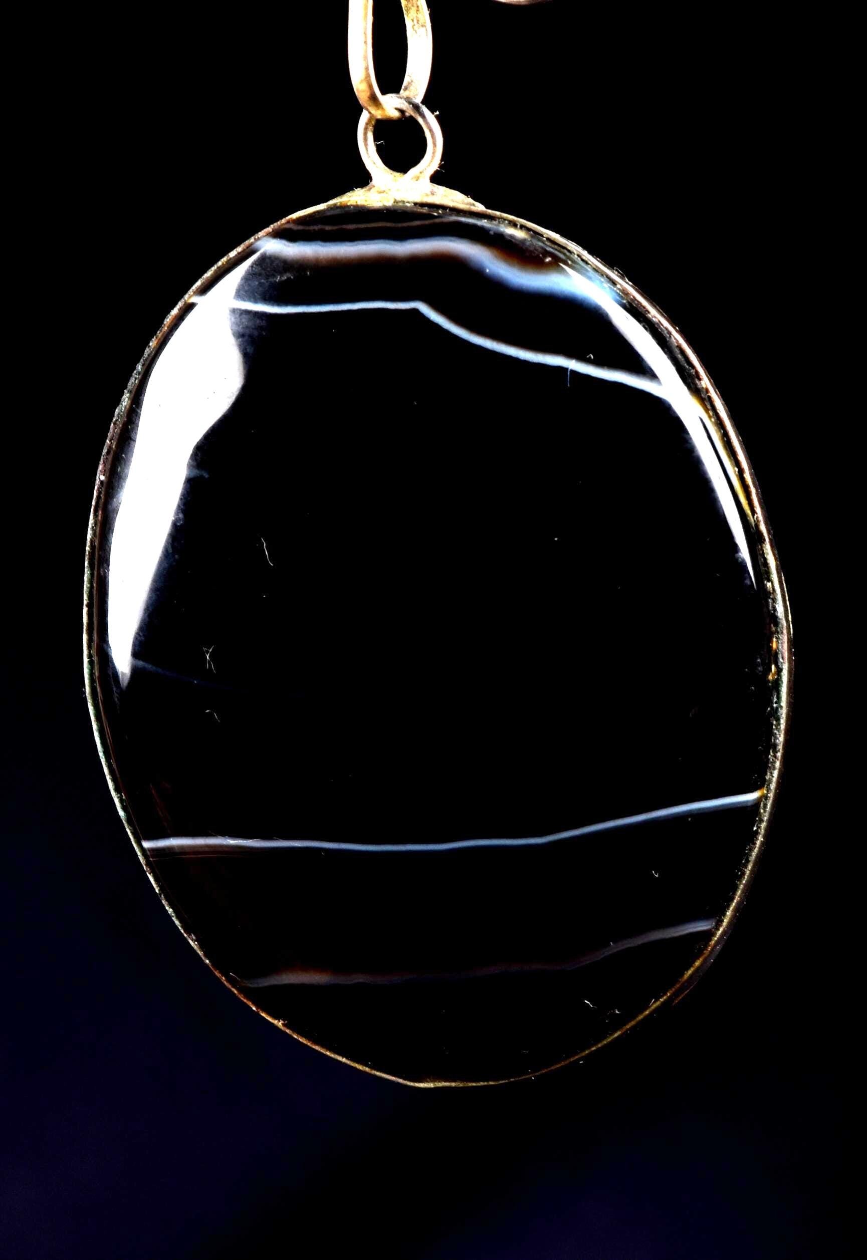 Rare Mystic  Sulemani soloman stone  natural  yin yang  pendant #7978