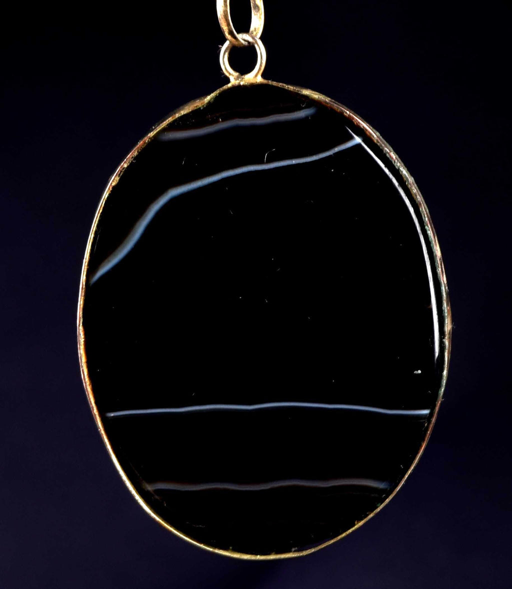 Rare Mystic  Sulemani soloman stone  natural  yin yang  pendant #7978