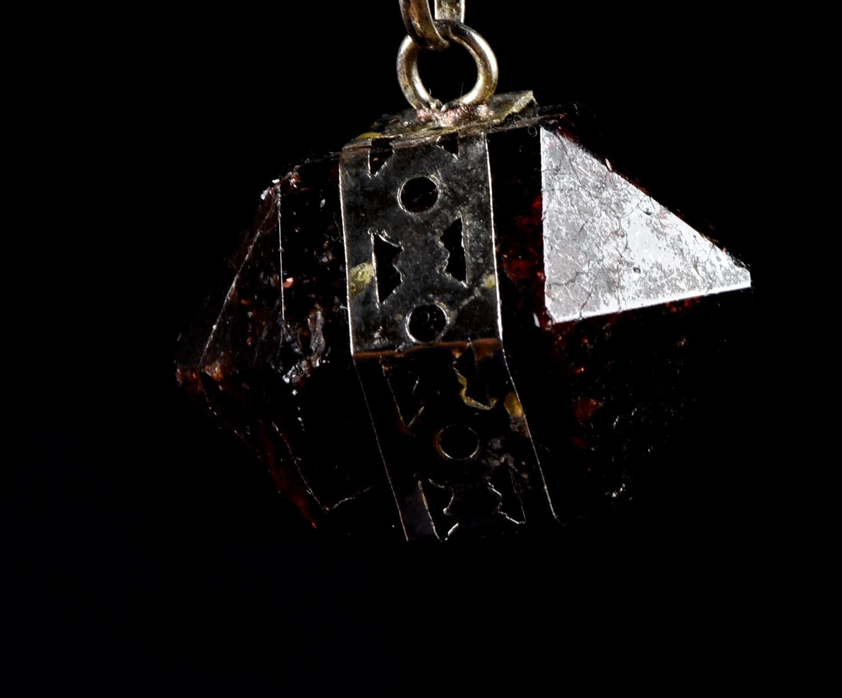 Garnet  Double Terminated polished Pendant  natural  gem  courage and passion #   7983