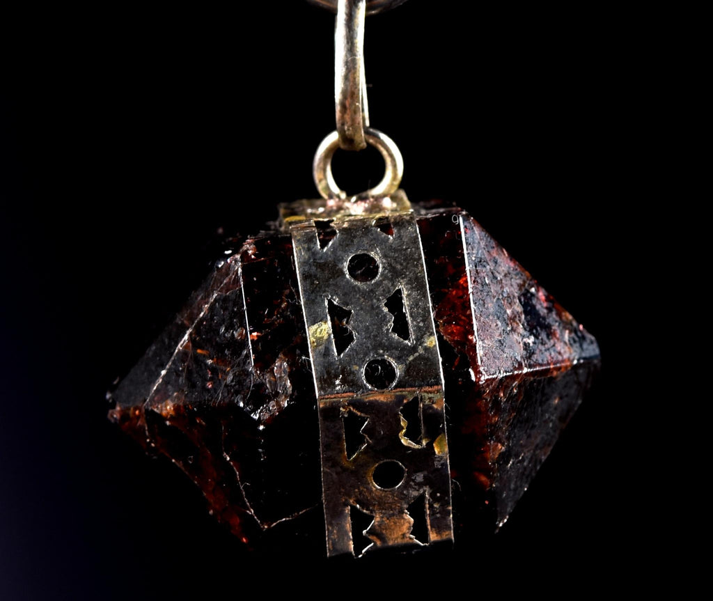 Garnet  Double Terminated polished Pendant  natural  gem  courage and passion #   7983