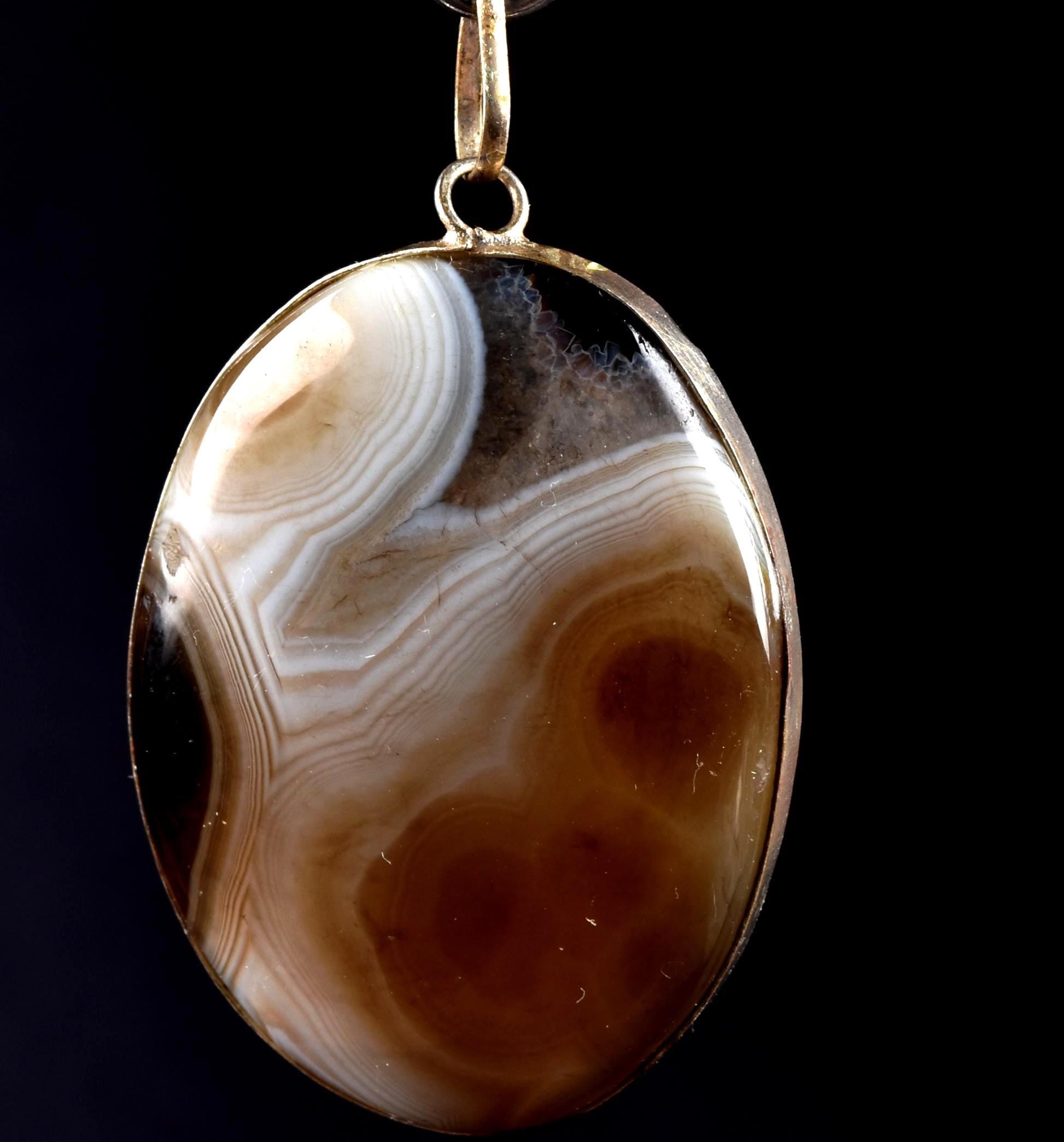 Rare Mystic  Sulemani soloman stone  natural  yin yang  pendant #7991