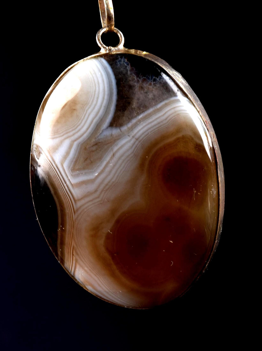 Rare Mystic  Sulemani soloman stone  natural  yin yang  pendant #7991