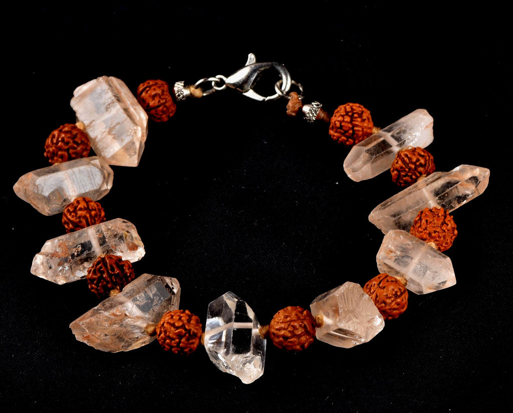 Himalayan tiny points shaman protection good luck bracelet with rudraksha # 8023