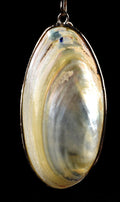 mother of pearl  framed pendant with nirvana quartz #8026