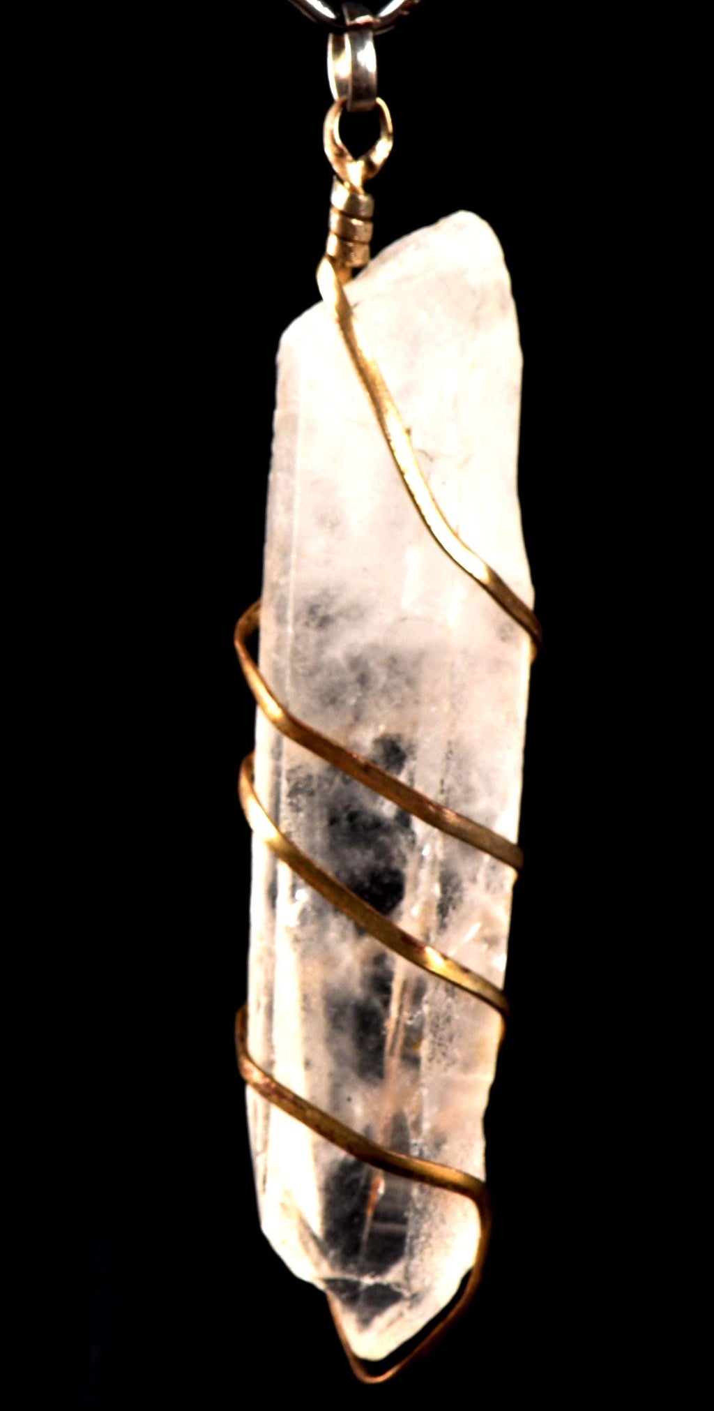 Flower Of Life Himalayan Quartz pendant | Communication  Between Worlds | Powerful Healing Crystal Energy Amplifier Unique 8037