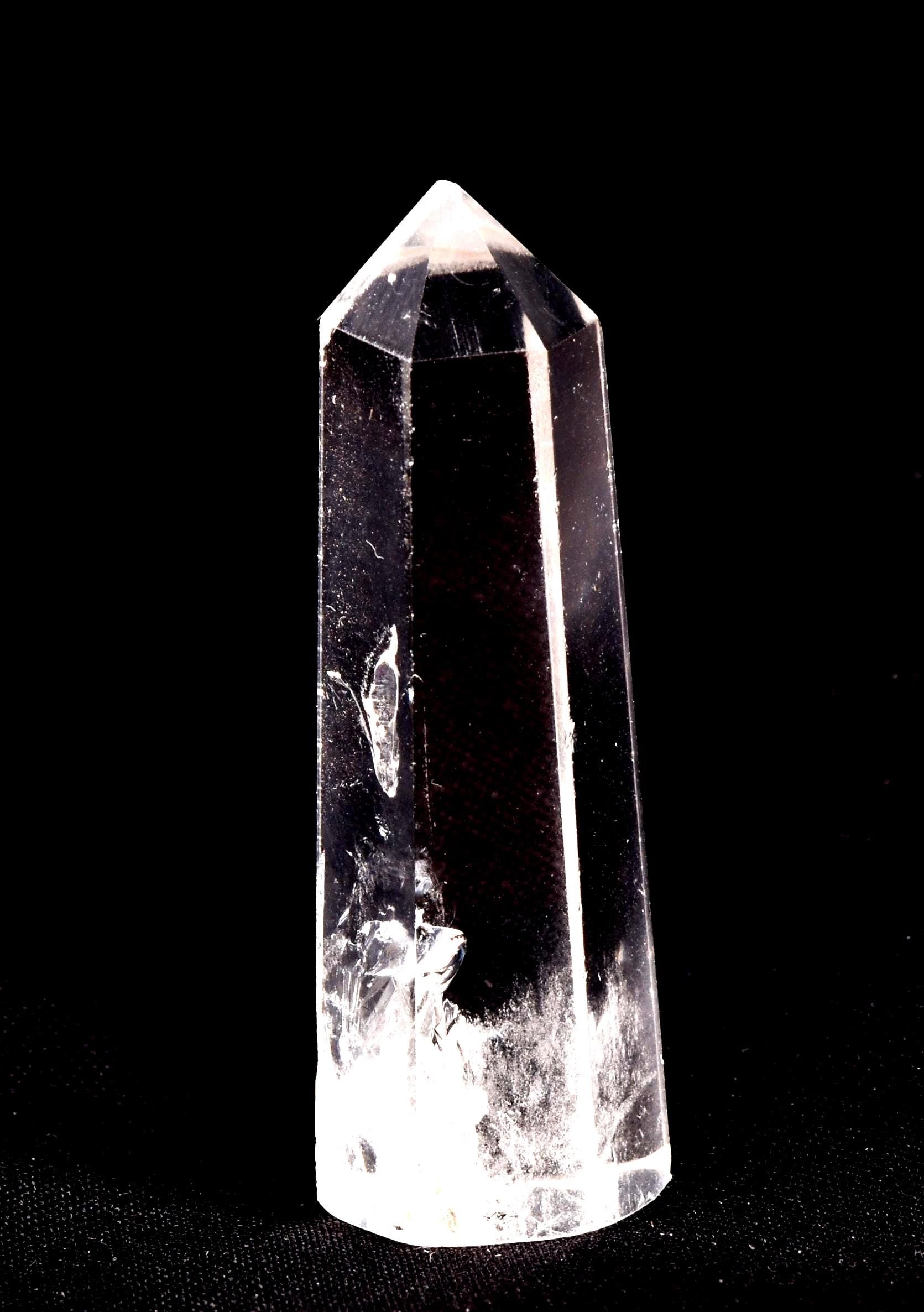 Himalayan wisdom quartz  6 sided   devic mirror obelisk wand   8042