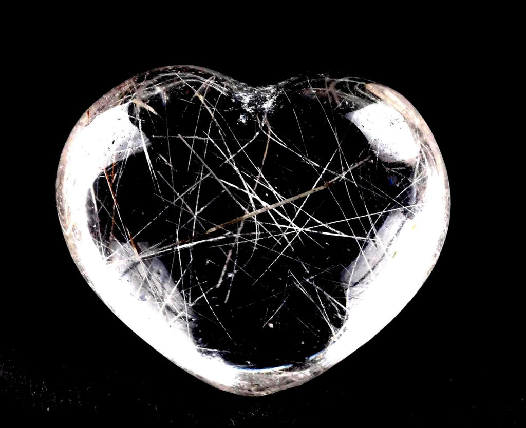 satyaloka golden ,silver black  mystic rutile  heart  cleans aura,scrying,spiritual inspiration #7658