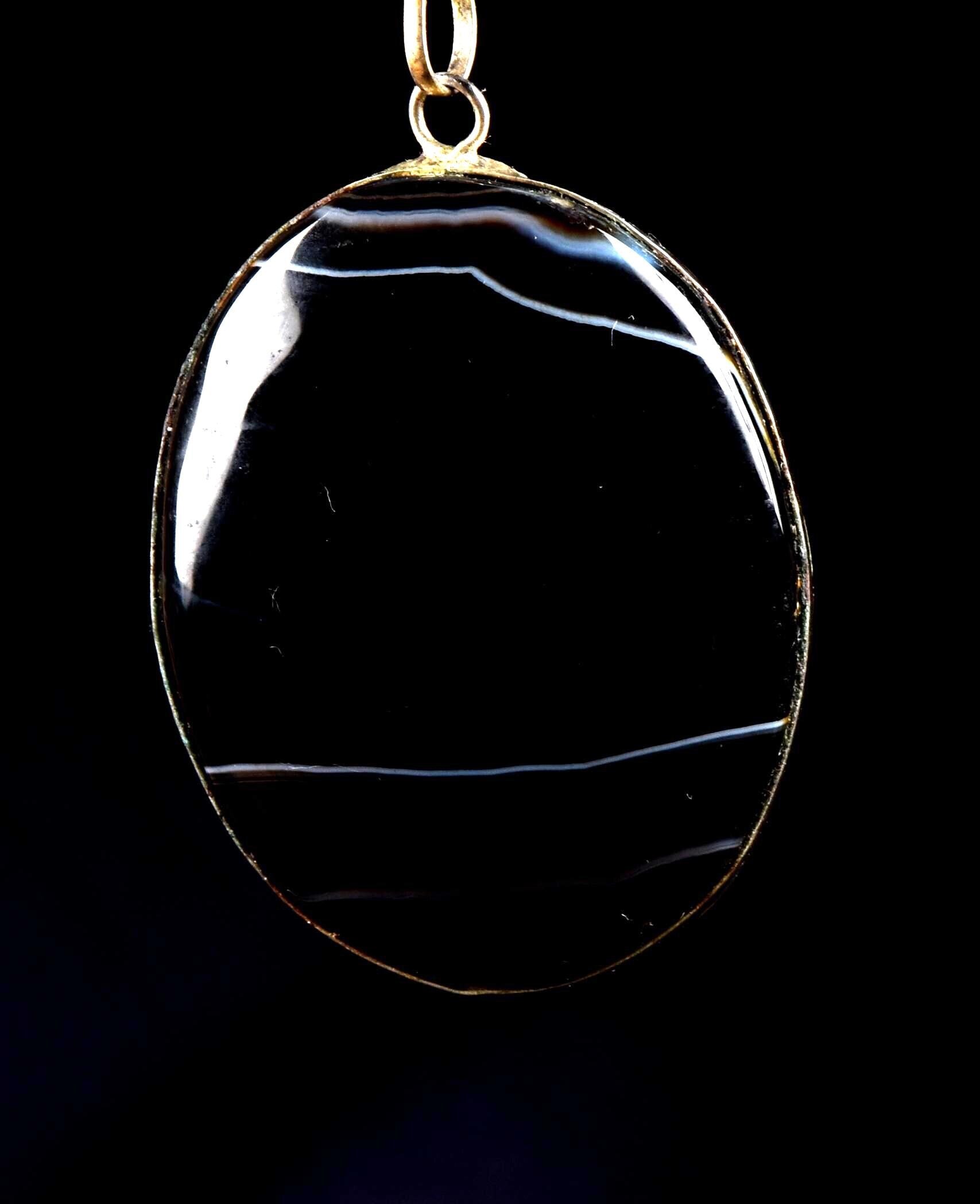 Rare Mystic  Sulemani soloman stone  natural  yin yang  pendant #7978