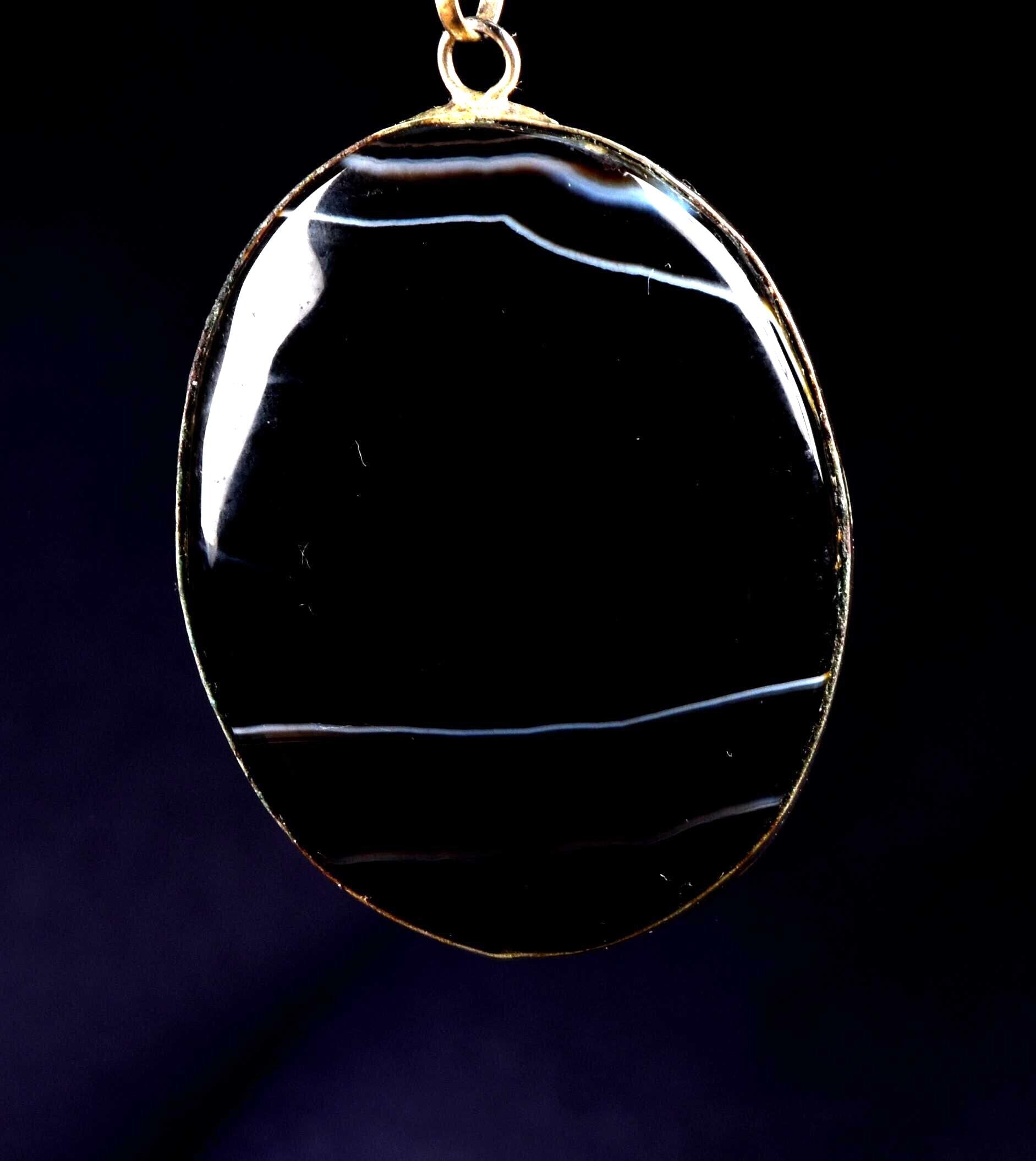 Rare Mystic  Sulemani soloman stone  natural  yin yang  pendant #7978