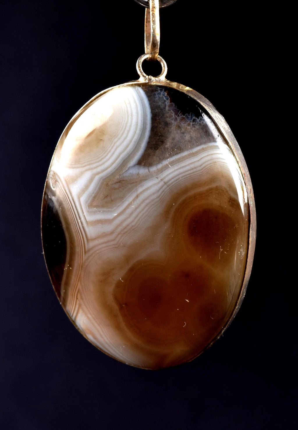 Rare Mystic  Sulemani soloman stone  natural  yin yang  pendant #7991