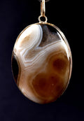 Rare Mystic  Sulemani soloman stone  natural  yin yang  pendant #7991