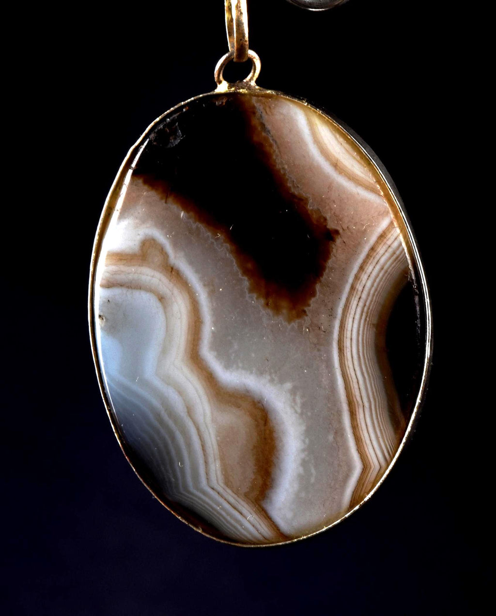 Rare Mystic  Sulemani soloman stone  natural  yin yang  pendant #7991