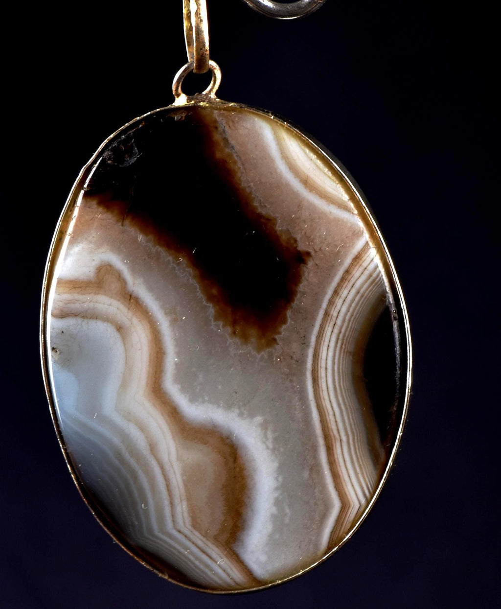 Rare Mystic  Sulemani soloman stone  natural  yin yang  pendant #7991