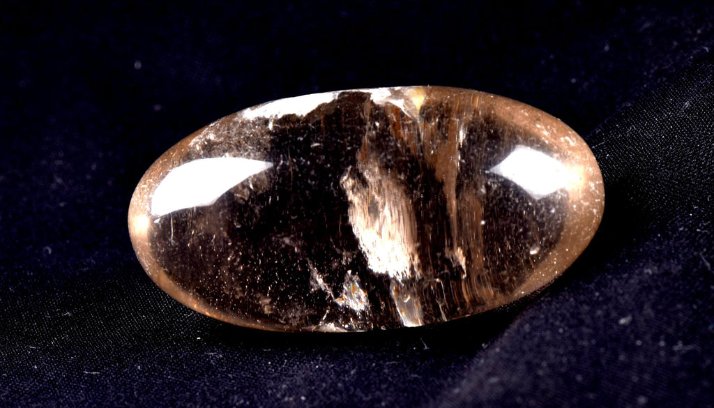 Satyaloka satyamani smoky quartz scrying devic mirror Lingam   High frequency synergy 12 crystal ''sat-chit -ananda  8049