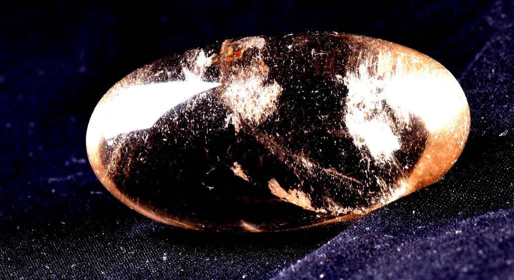 Satyaloka satyamani smoky quartz scrying devic mirror Lingam   High frequency synergy 12 crystal ''sat-chit -ananda  8049