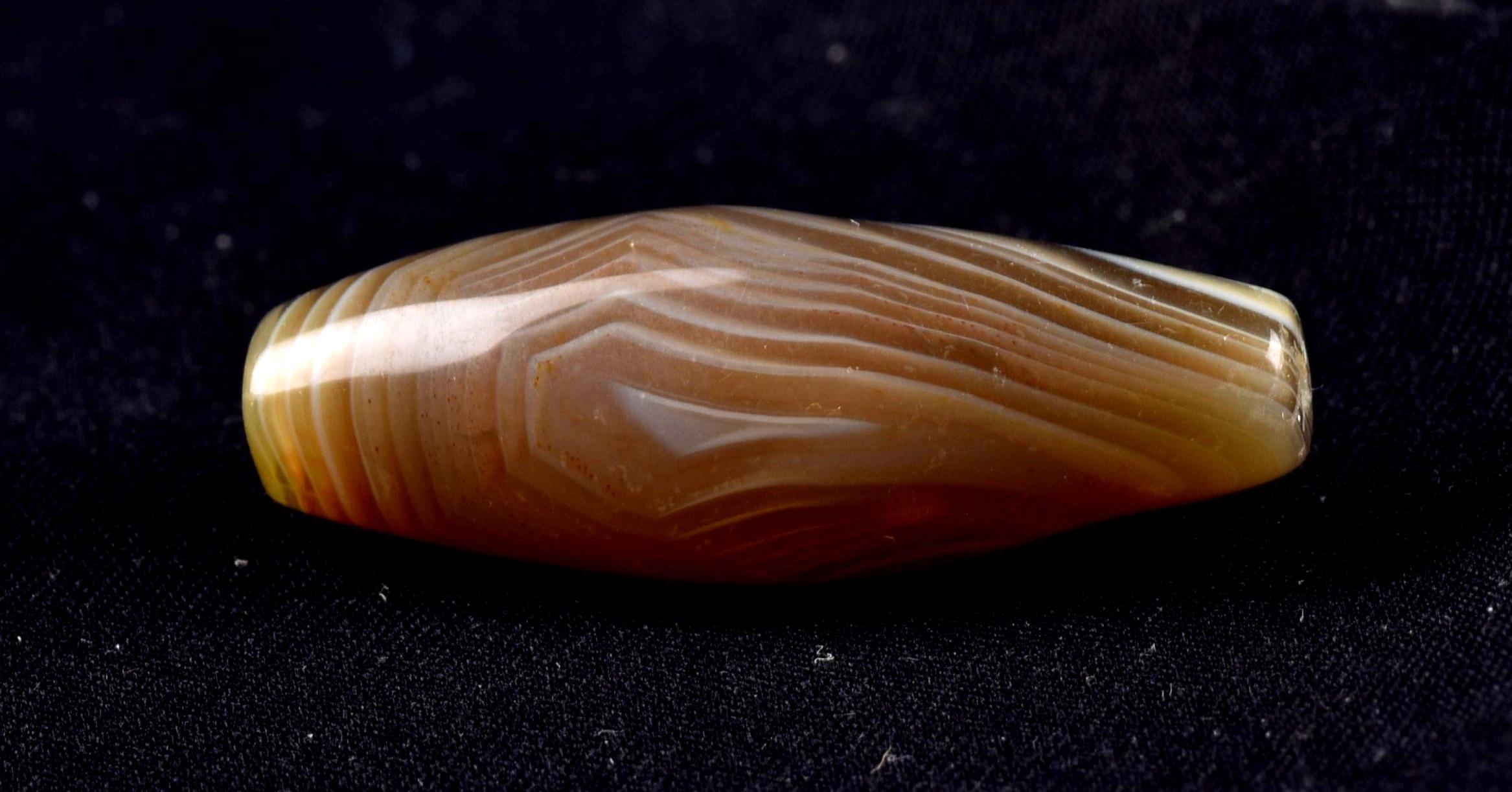 Mystic Sulemani  drum bead  bhaisajyaguru soloman stone evil eye shaman protection reach patina #8053