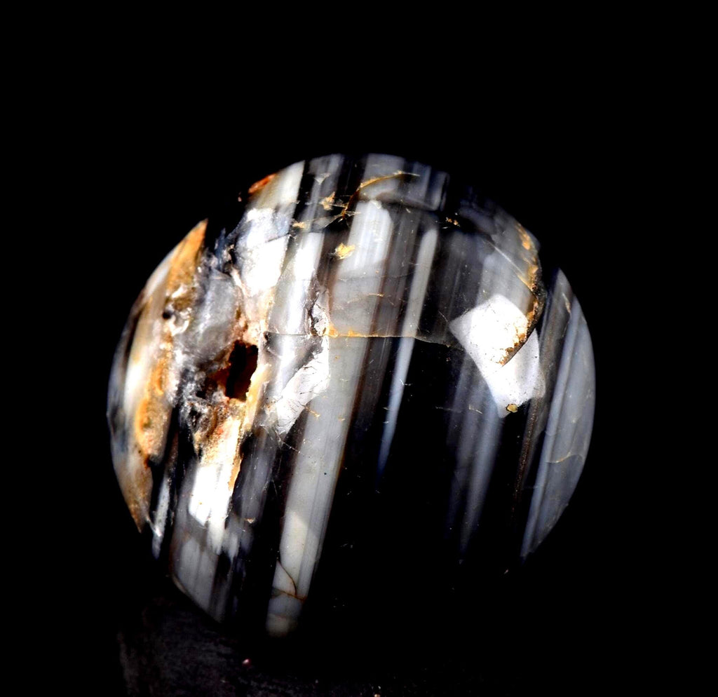 Mystic Sulemani  stone bead  bhaisajyaguru soloman stone evil eye shaman protection reach patina  #7664