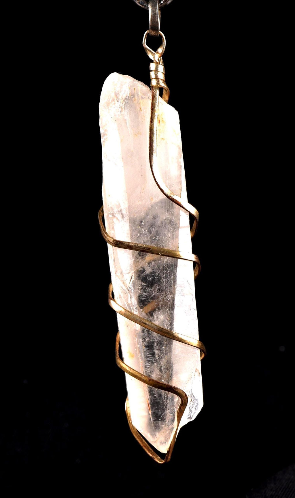 Flower Of Life Himalayan Quartz pendant | Communication  Between Worlds | Powerful Healing Crystal Energy Amplifier Unique 8037