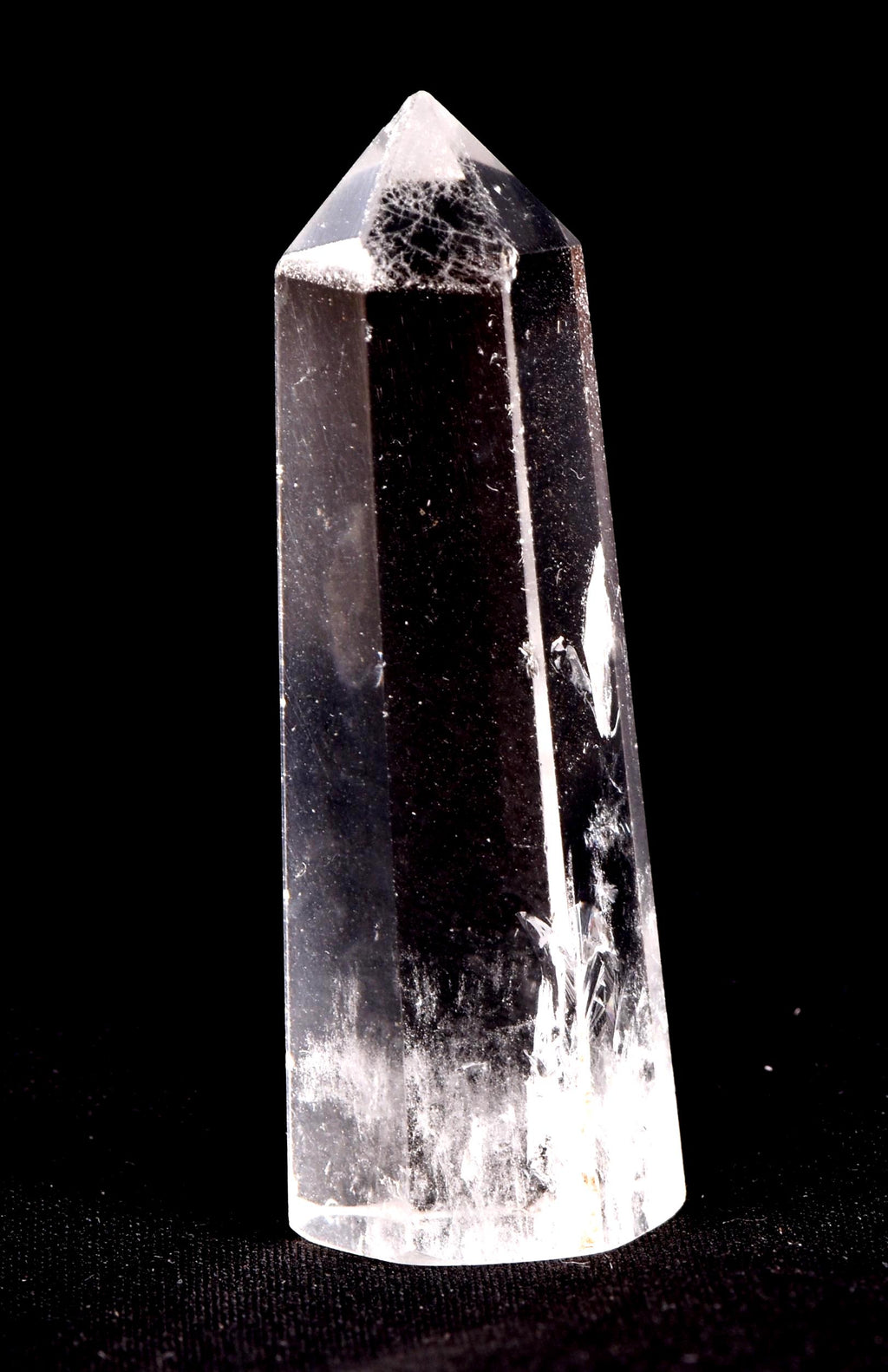 Himalayan wisdom quartz  6 sided   devic mirror obelisk wand   8042
