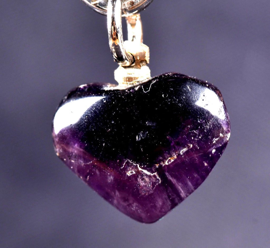 super seven 7 melody stone heart shape tiny pendant   # 8051