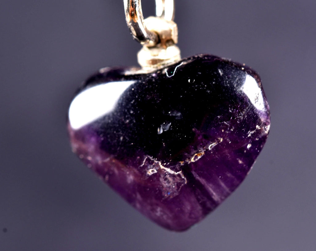 super seven 7 melody stone heart shape tiny pendant   # 8051
