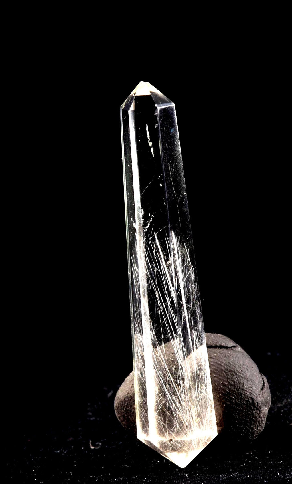 Satyaloka  quartz  double terminated silver rutile '' 6 sided'' High frequency synergy 12 crystal ''sat-chit -ananda. 7108