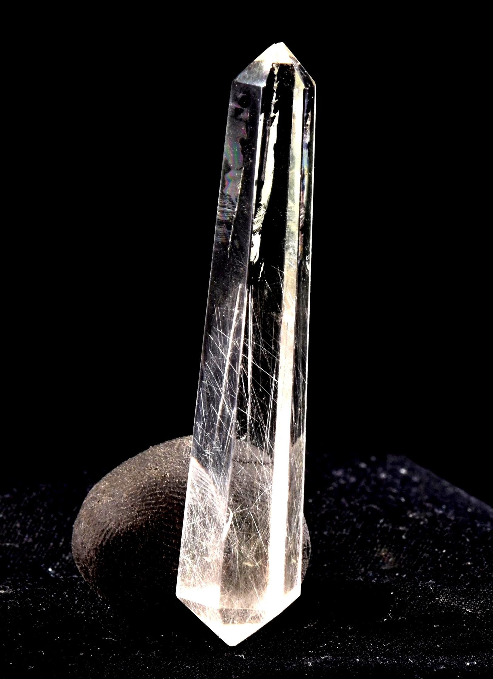 Satyaloka  quartz  double terminated silver rutile '' 6 sided'' High frequency synergy 12 crystal ''sat-chit -ananda. 7108