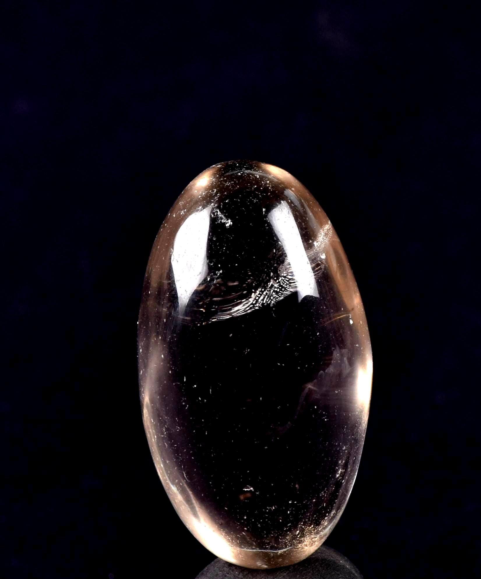 Satyaloka satyamani smoky quartz scrying devic mirror Lingam   High frequency synergy 12 crystal ''sat-chit -ananda   7659