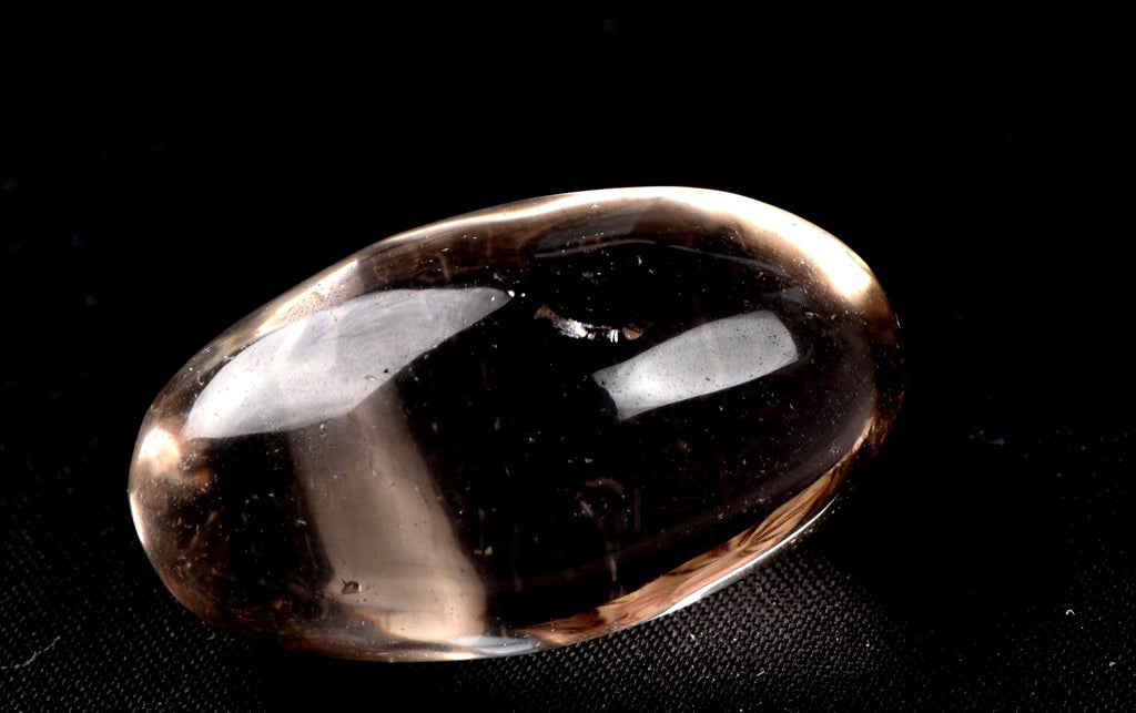 Satyaloka satyamani smoky quartz scrying devic mirror Lingam   High frequency synergy 12 crystal ''sat-chit -ananda   7659