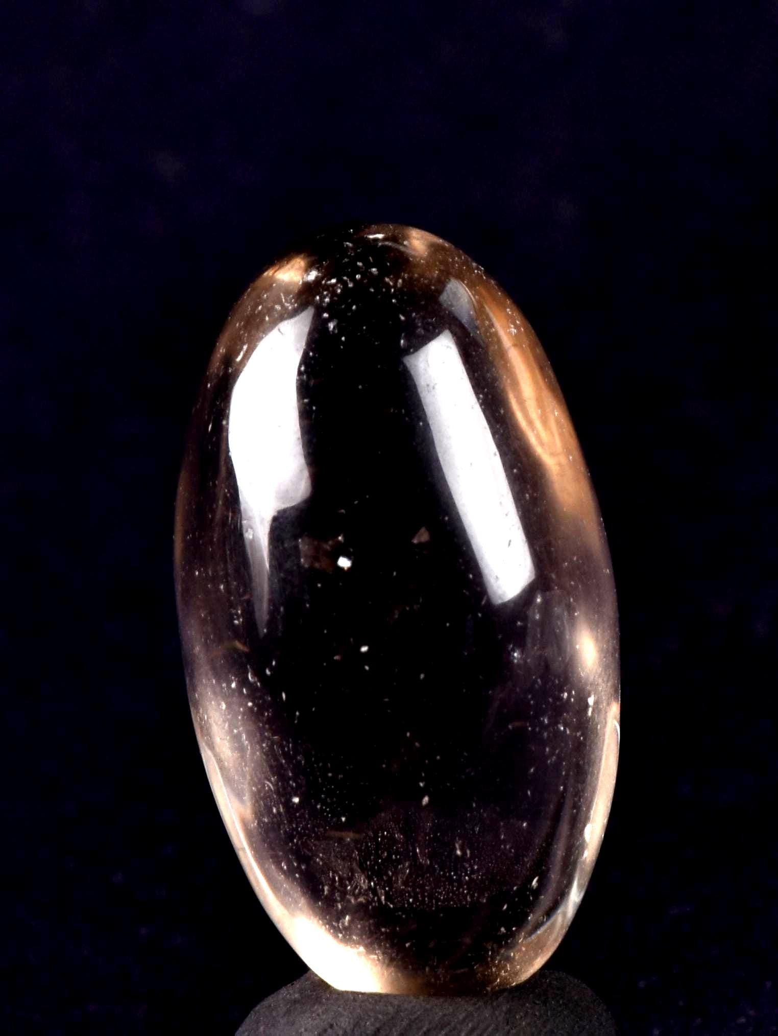 Satyaloka satyamani smoky quartz scrying devic mirror Lingam   High frequency synergy 12 crystal ''sat-chit -ananda   7659