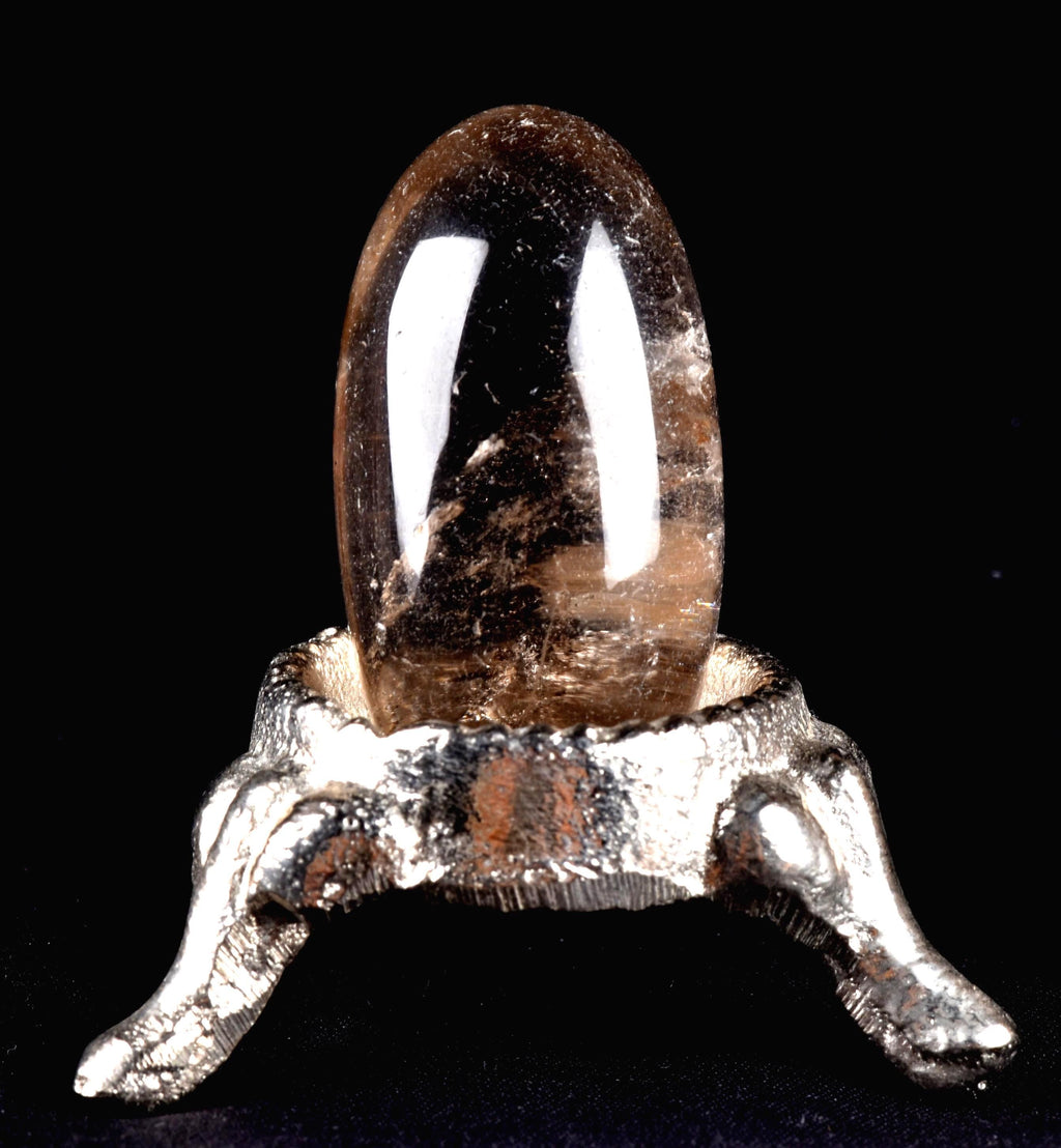 Satyaloka satyamani smoky quartz scrying devic mirror Lingam   High frequency synergy 12 crystal ''sat-chit -ananda  8049