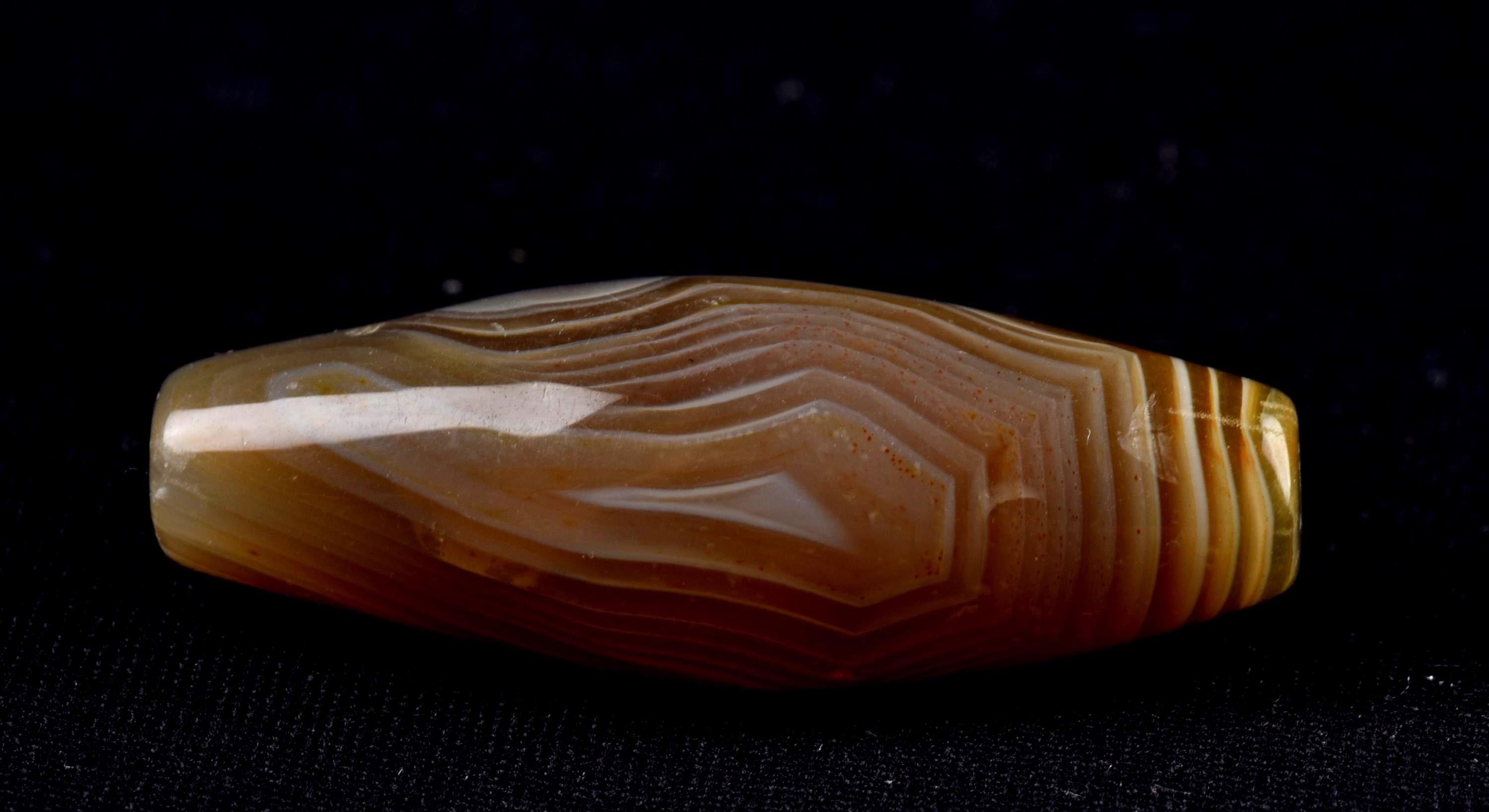 Mystic Sulemani  drum bead  bhaisajyaguru soloman stone evil eye shaman protection reach patina #8053