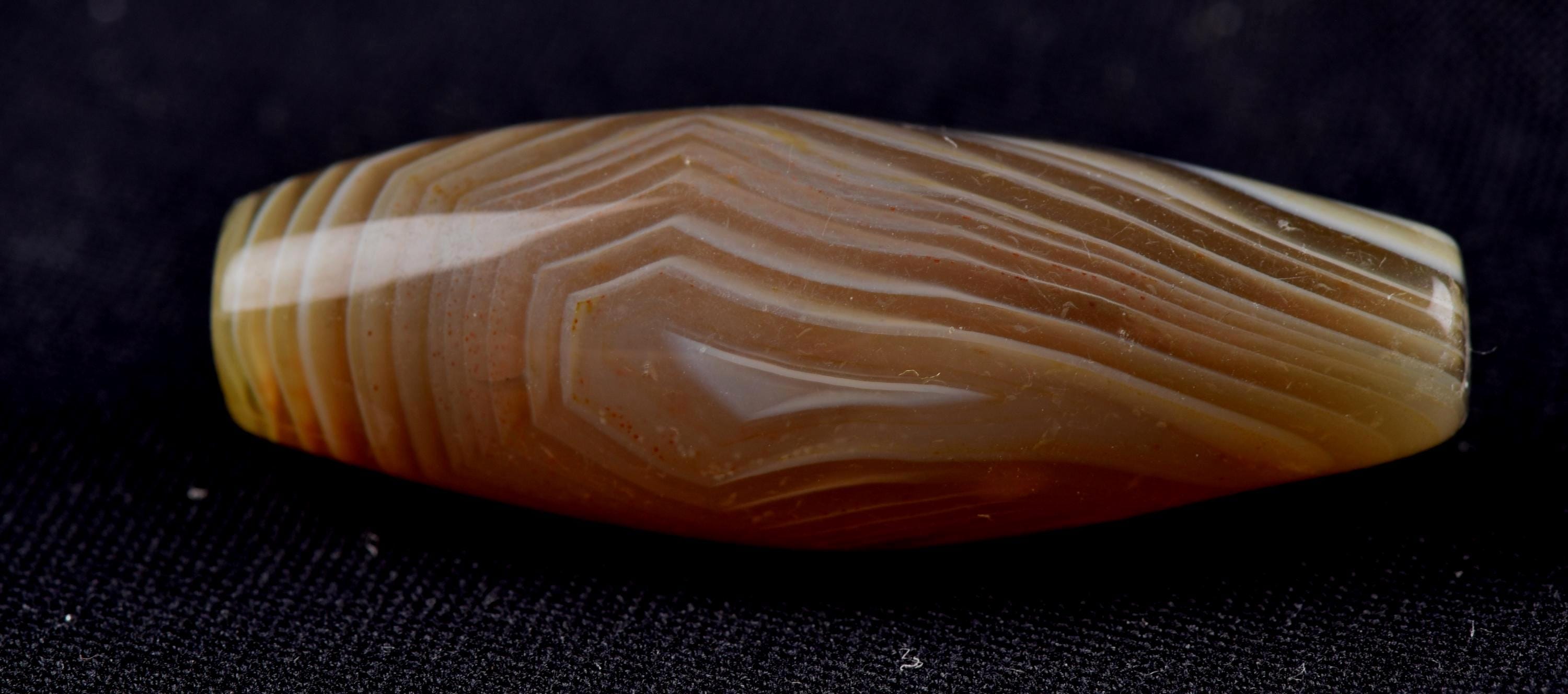 Mystic Sulemani  drum bead  bhaisajyaguru soloman stone evil eye shaman protection reach patina #8053