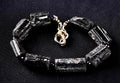 Black tourmaline raw natural free form bracelet remove negativity deflects radiation  7331