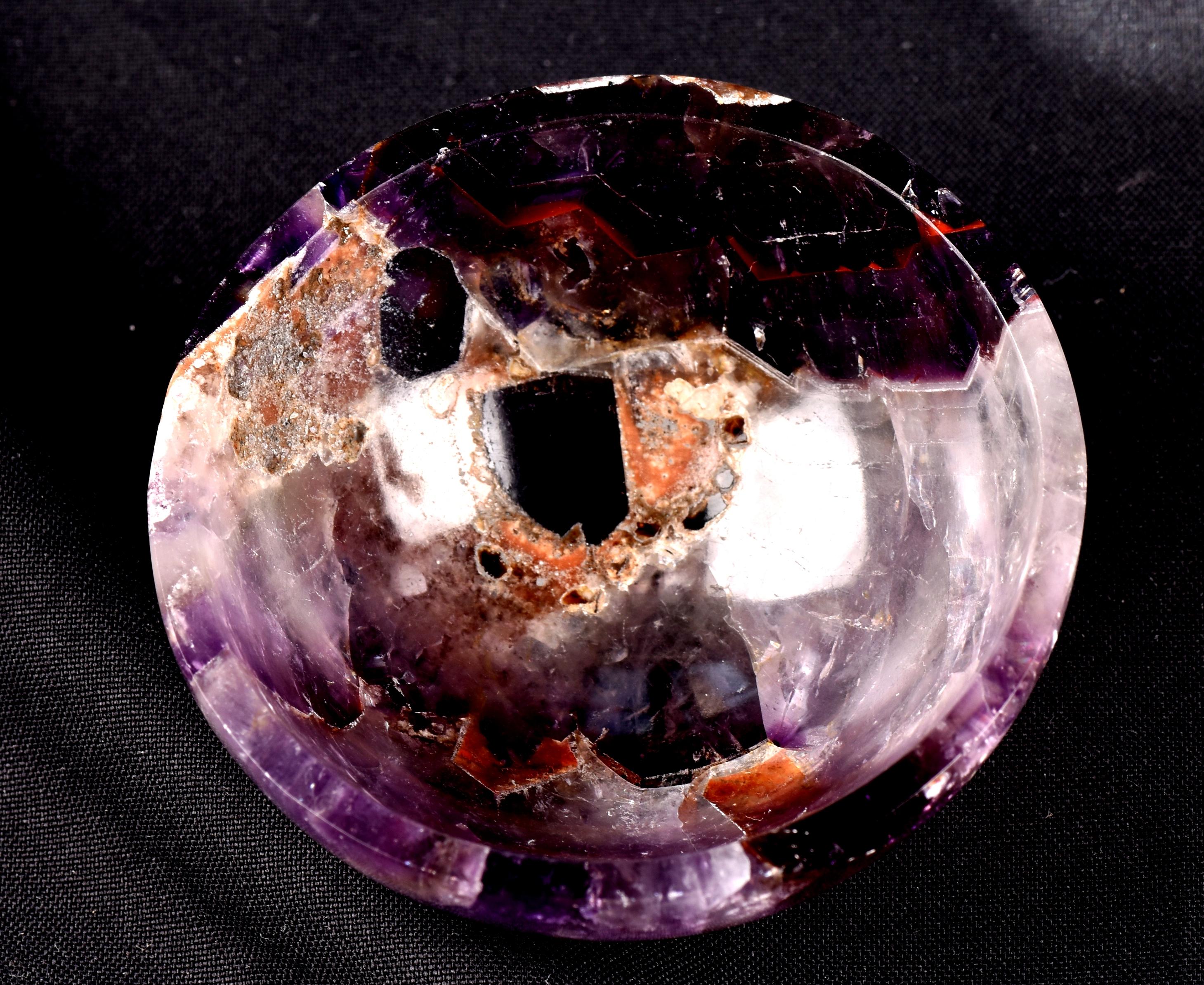 Super seven melody stone  chevron  bowl   psychic abilities spiritual elevation   8083